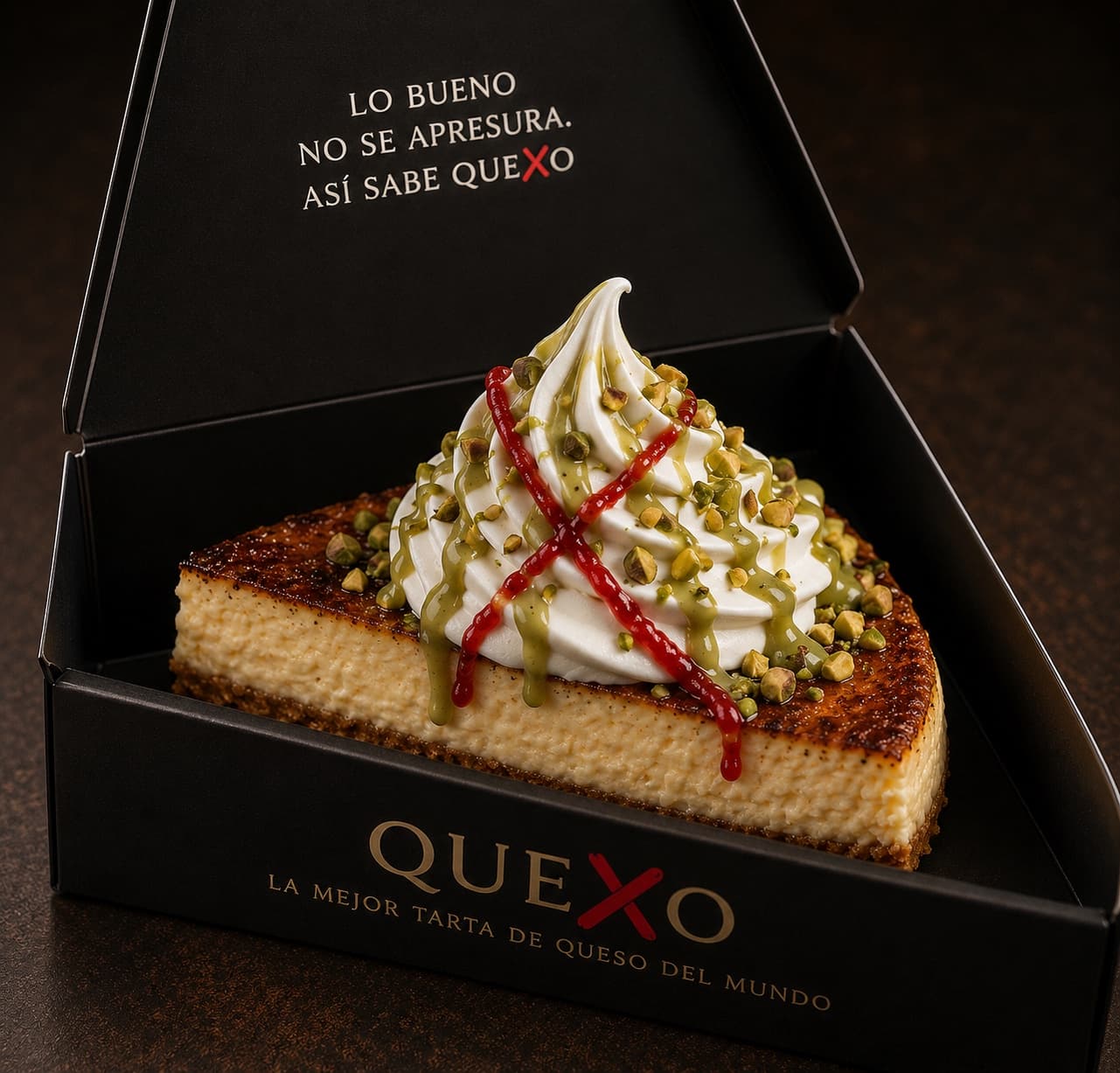 Tarta de queso Quexo sabor Pistacho